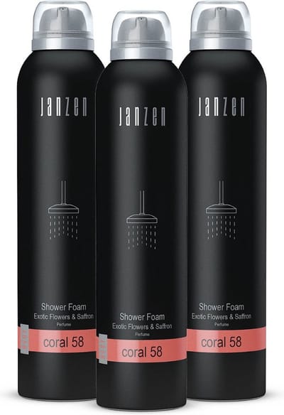 JANZEN Shower Foam Coral 58 3-pack