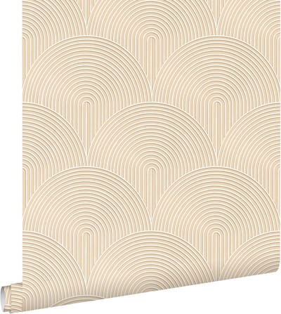 ESTAhome behang 3D-motief warm beige - 50 x 900 cm - 131101