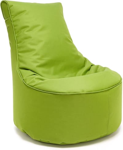 Zitzak Hoge Rug - Relaxfauteuil Zonder Poten - Buiten Ontspannen - Waterdicht Polyester - 65 x 75 cm - Olijfgroen
