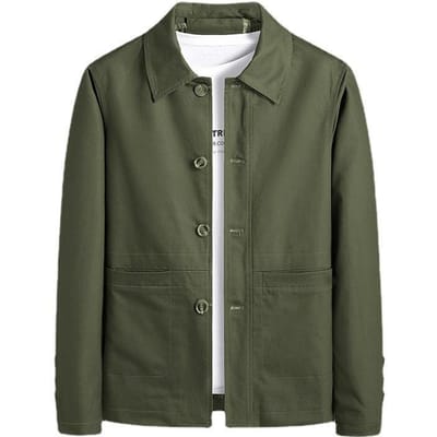 Nieuwe Herfst- en Lente Heren Gewassen Jas Business Casual Revers Jeugd Dunne Herfst Top Jas 4XL gray