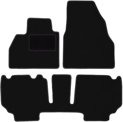 Zwarte velours vloermatten voor: Mercedes Citan Kombivan (2012-)
