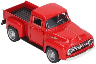 Dailygoods- Pick-up Truck Model - Vintage Decoratief - Aluminium - Beweegbare Deuren - Schokbestendig - 4,8 x 1,6 Inch - Perfect Ornament - Modelauto