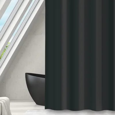 Msv Douchegordijn Romana Zwart 180x200cm Peva