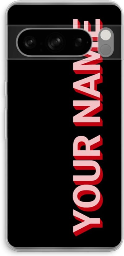 Gepersonaliseerd - Case Company® - Hoesje geschikt voor Google Pixel 8 Pro hoesje - Namecase - Soft Cover Telefoonhoesje - Bescherming aan alle Kanten en Schermrand