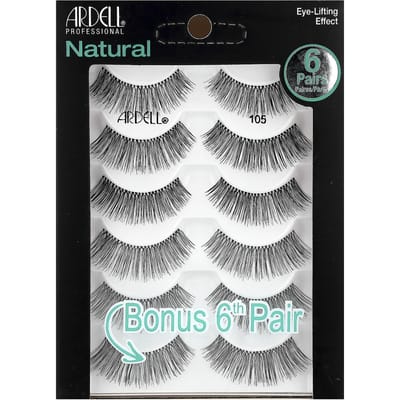 Ardell, Faux cils, Naturels, 105, 6 paires