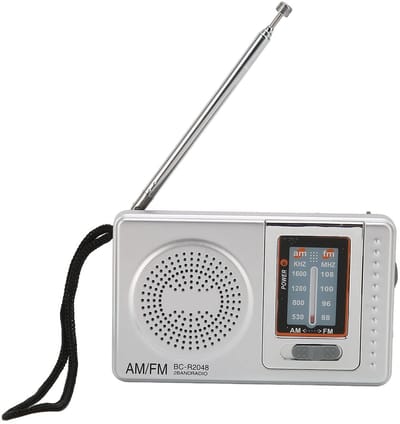 Dailygoods- AM/FM-radio Draagbaar - Ingebouwde Luidspreker - Lichtgewicht - Duurzaam - Ideaal voor Noodgevallen - 9,5 x 6 x 2,2 cm