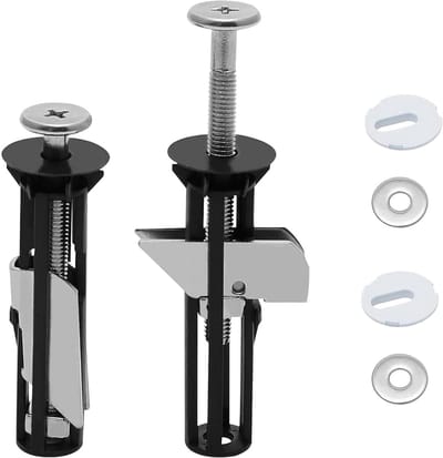 Toiletbril Bevestiging - Toiletdeksel Schroeven - Toilet Reparatie - Bevestiging van Bovenaf - Universeel - Zilver
