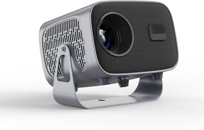 Projector met 4K-ondersteuning, slimme miniprojector met Wi-Fi 6 en Bluetooth, 300 ANSI, elektrische focus, automatische trapeziumcorrectie voor thuisbioscoop, compatibel met iOS/Android/HDMI/USB