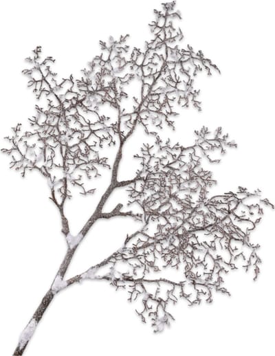 Silk-ka Kunstbloem-Kunsttak Hout Tak Sneeuw-Beige 99 cm