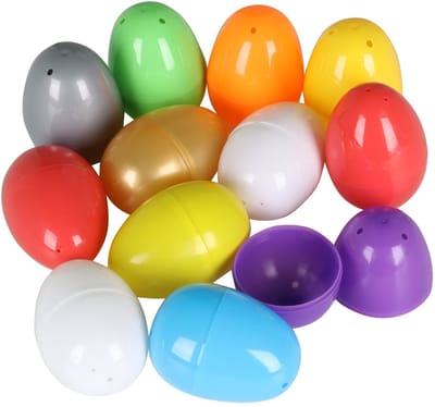 12 Stuks Kleurige Plastic Vulbare Paaseieren - Vul met Snoep of Speelgoed