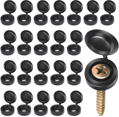 NTHProducts - Screw Caps - Beschermende schroefdoppen - Zwart - Universele meubelbescherming - Decoratieve schroefhulzen - Voor meubels - 200 stuks