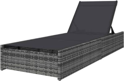 Moderne ligstoel - Tuinstoel relax - Buiten ontspannen - Verstelbare rugleuning - 200 cm lengte - Grijs