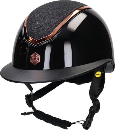 Charles Owen Rijhelm Gloss Pewter Kylo Black -Rose gold - S (52-55 CM)
