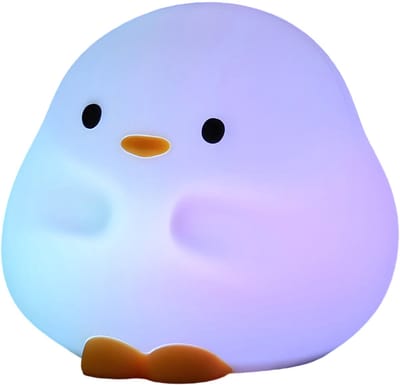 QTTVBTNA - Eenden Nachtlampje - LED Lampje met Aanraakbediening - Oplaadbaar - Sfeerverlichting voor Kinderkamer - Cadeau voor Kinderen (Kerst, Verjaardag) - 12.3x10.6x10.7cm - Kleurrijk