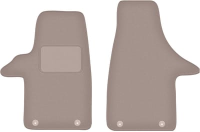 Beige velours matten voor: Volkswagen Transporter T6 bestelbus (2015-)