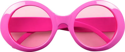 Boland - Partybril Jackie neonroze Roze,Neon - Volwassenen - 60's & 70's - Hippies & Flower Power - 60's & 70's - Hippie & Flower Power