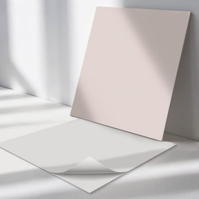 Wallfluent Vinyl Tegels - Kleur Lichtroze Zelfklevende Vinyl Tegels - 30 cm x 30 cm - Uniform Vinyl Tegels - Verpakking van 9 stuks - Vierkant PVC Tegels - Patroon Plaktegels - Vinyl Wandtegels - Plaktegels Keuken en Badkamer