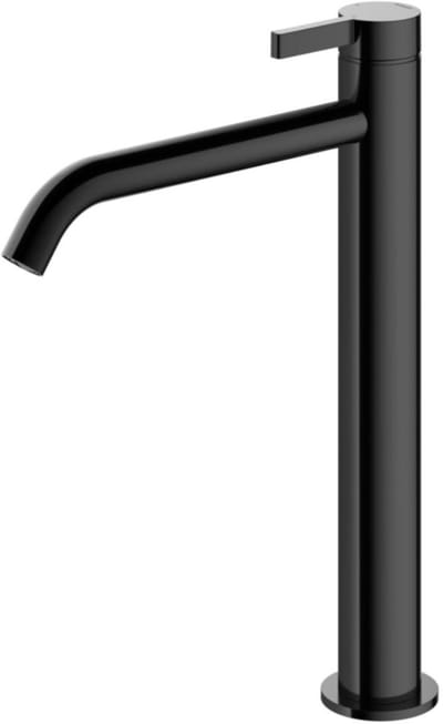 Hotbath Ace - Wastafelmengkraan - zonder Waste - Hoog - Geborsteld Zwart PVD - Opbouw - Messing - V02