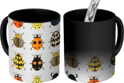 Magische Mok - Foto op Warmte Mokken - Koffiemok - Kever - Insecten - Design - Magic Mok - Beker - 350 ML - Theemok