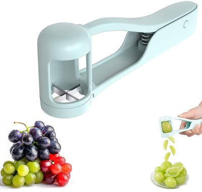 Solidchoice- Druivensnijmachine Roestvrij Staal - Groentesnijder/Fruitsnijder - Kookgereedschap voor Kinderen - Compact/Handzaam - Duurzaam/Voedselveilig - Scherp Lemmet