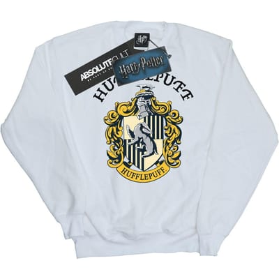 Harry Potter Dames/Dames Hufflepuff Logo Sweatshirt (Wit)