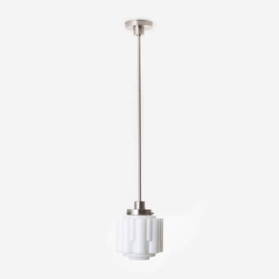 Hanglamp Circle 20's Matnikkel - Art Deco Trade