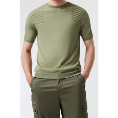 AlphaTauri Fotor V2.y9.01 Flat-knit-shirt Dry Green Size: S | Sweaters Outlet | Heren | Groen