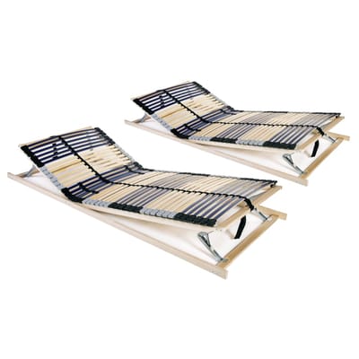 vidaXL - Lattenbodems - 2 - st - met - 42 - latten - 7 - zones - 90x200 - cm