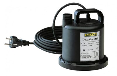 Tallas vlakke afzuigpomp E 160 NA vlakke afzuiging tot 3 mm 90 watt zwart