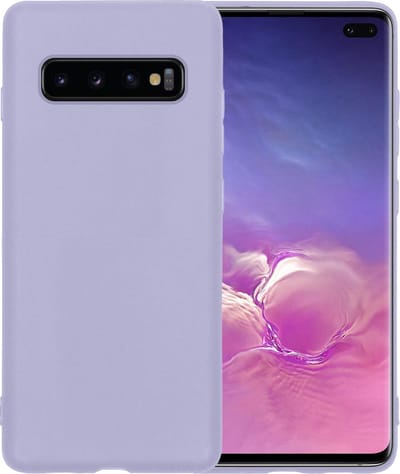 Hoesje - Geschikt voor Samsung Galaxy S10 - Sterk & Shockproof - Siliconen Case - Hoes Cover - Telefoonhoes - Lila