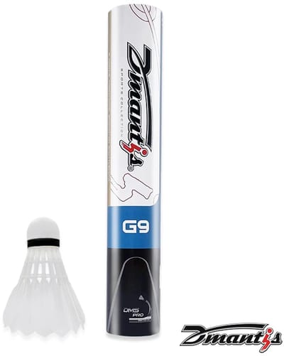 DMANTIS G9 Pro Badminton Shuttlecocks | 12 stuks | Ganzenveren | Fiber Kurk | Duurzame en stabiele vlucht voor club en training