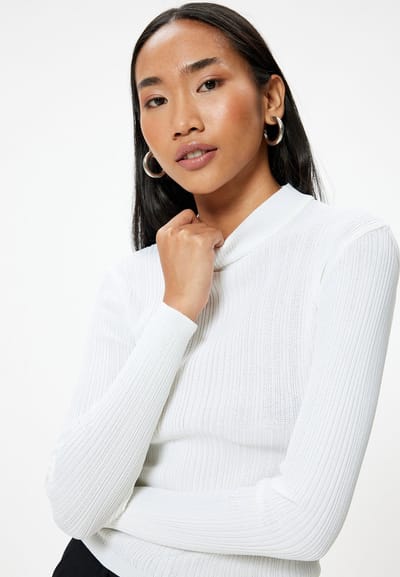 Rechte kraag Normaal Sweater