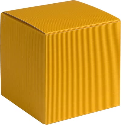 Cadeauverpakking vierkant-kubus karton, cadeauverpakking, 9x9x9cm GEEL (100 stuks)
