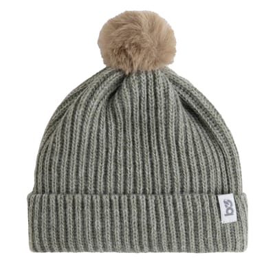 Baby's Only Mutsje met pompon Cool - Kindermuts - Muts baby - Muts peuter - Muts meisjes - Muts jongens - Wintermuts - Muts kind - Urban Green - Groen - Maat 40 - 3-36 maanden