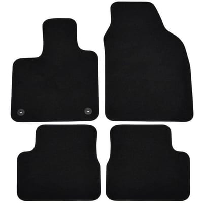 Tapis de sol - Fiat - 500e - 4 pièces - Antidérapant - Velours imperméable