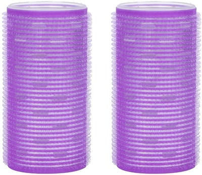 Dailygoods - Self Grip Hair Rollers - Krulspelden Set - Voor Volume en Krullen - 2 Stuks - Geschikt voor Medium Kort Haar - Pony Volume