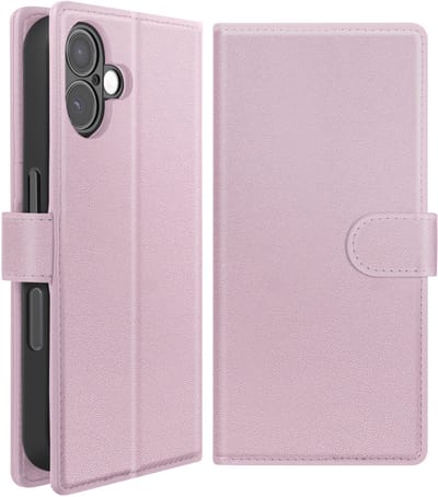 Mayaxess, Hoesje geschikt voor iPhone 17 - 2-in-1 Wallet met Afneembare Case, Champagneroze