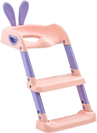 Peuter Toiletbril - Potjestrainer Kinderen - Zindelijkheidstraining - Opvouwbaar Ontwerp - 413 x 382 cm - Roze