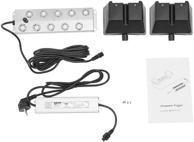 Allero Mistmaker - Fogger - 10-koppige Ultrasone Mistmaker - 350W - Waterdicht - 7 l/u Hoge Mist - Mist - 304 Stainless Steel - Zilver