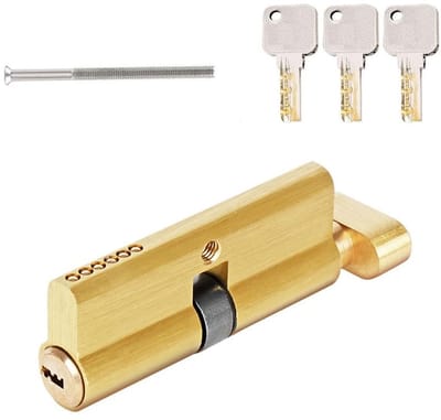 Dailygoods- Deurslot Hoog Veiligheid - Cilinderslot - Deurslot Buitendeur - Deurslot met Sleutel - Deurslot voor Houten Deuren - Lengte 70 mm - Deurslotcilinder