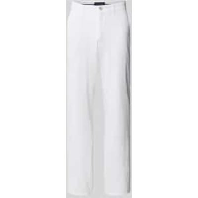 regular fit broek van mix van linnen en viscose met steekzakken