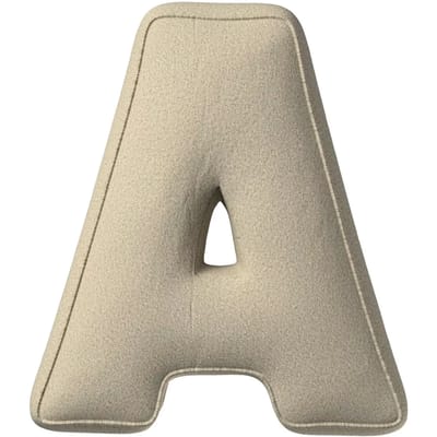 Kussen letter a Yellow Tipi Boucle