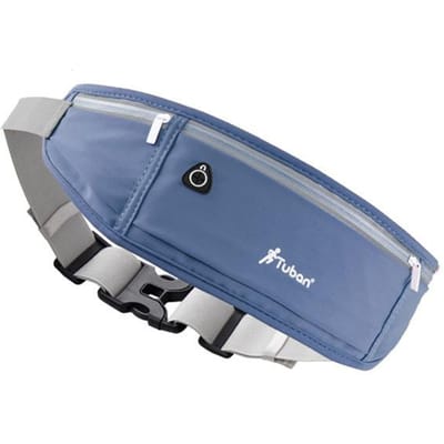Waterdichte Onzichtbare Heuptas voor Buiten Hardloop Heuptas Sport Heuptas Heren- en Damesmodellen Verborgen Fitness Tas blauw