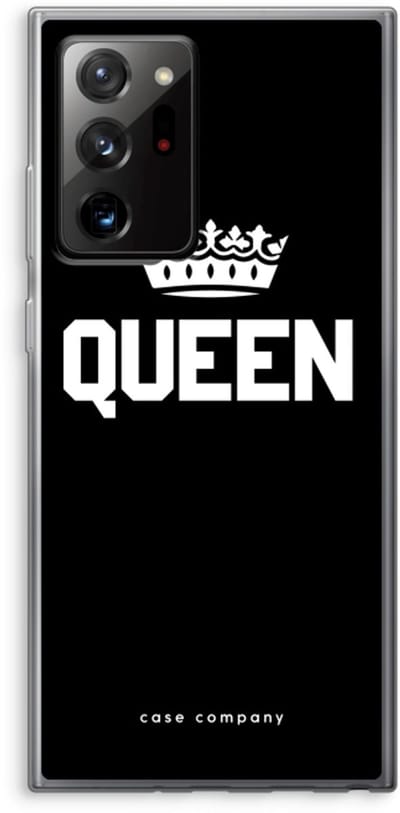 Case Company® - Hoesje geschikt voor Samsung Galaxy Note 20 Ultra / Note 20 Ultra 5G hoesje - Queen zwart - Soft Cover Telefoonhoesje - Bescherming aan alle Kanten en Schermrand