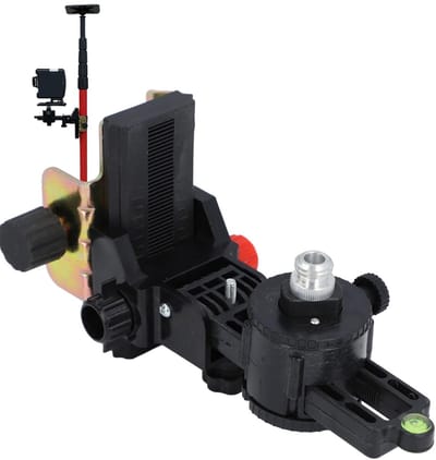 Dailygoods- Afstemmingsbeugel 360° Roterend - Verstelbare Telescopische Poolkop - Multifunctionele Gereedschapsadapter - Stevig en Robuust - Verstelbaar van 0-110 cm - Nivelleergereedschap