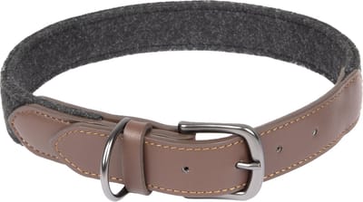 Flamingo Yura - Halsband Honden - Halsband Yura Zwart/bruin Xl 47-57cm 30mm - 1st - 131708 - 1st
