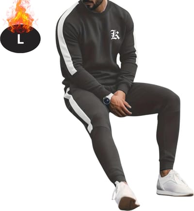 Nivard Joggingpak - Huispak - Volwassenen - Trainingspak - Comfortabel - Joggingsbroek - Tracksuit - Heren - Casual - Donkergrijs - L