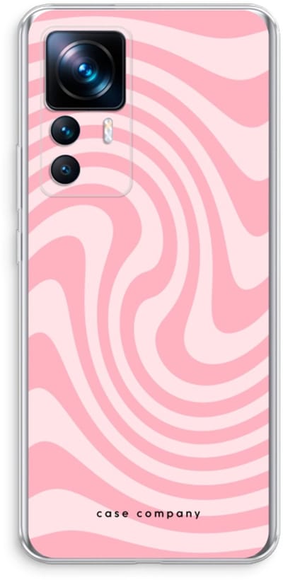 Case Company® - Hoesje geschikt voor Xiaomi 12T hoesje - Swirl Roos - Soft Cover Telefoonhoesje - Bescherming aan alle Kanten en Schermrand