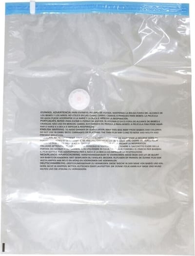 Bolsa Vacuumzakken voor kleding/textiel - Vacuum opbergzakken - 2x stuks - transparant - 60 x 80 cm - Ook voor kussens en dekens