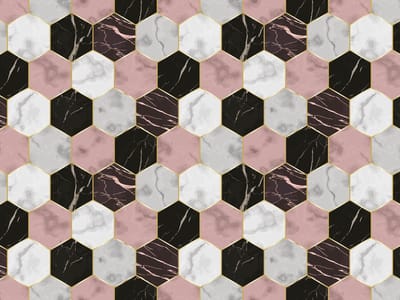 Placemat vinyl | Pink marble | 4 stuks